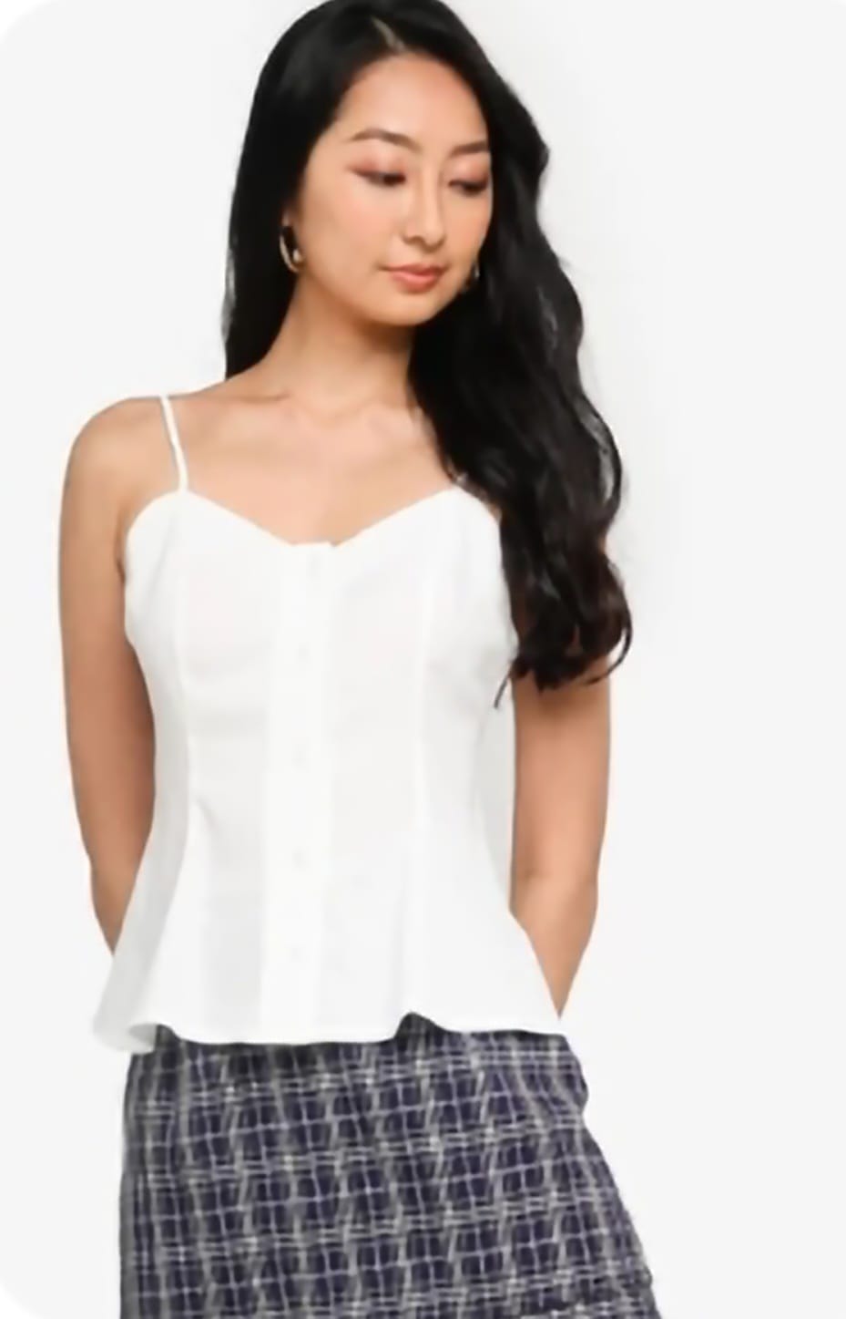 Chic White Peplum Top