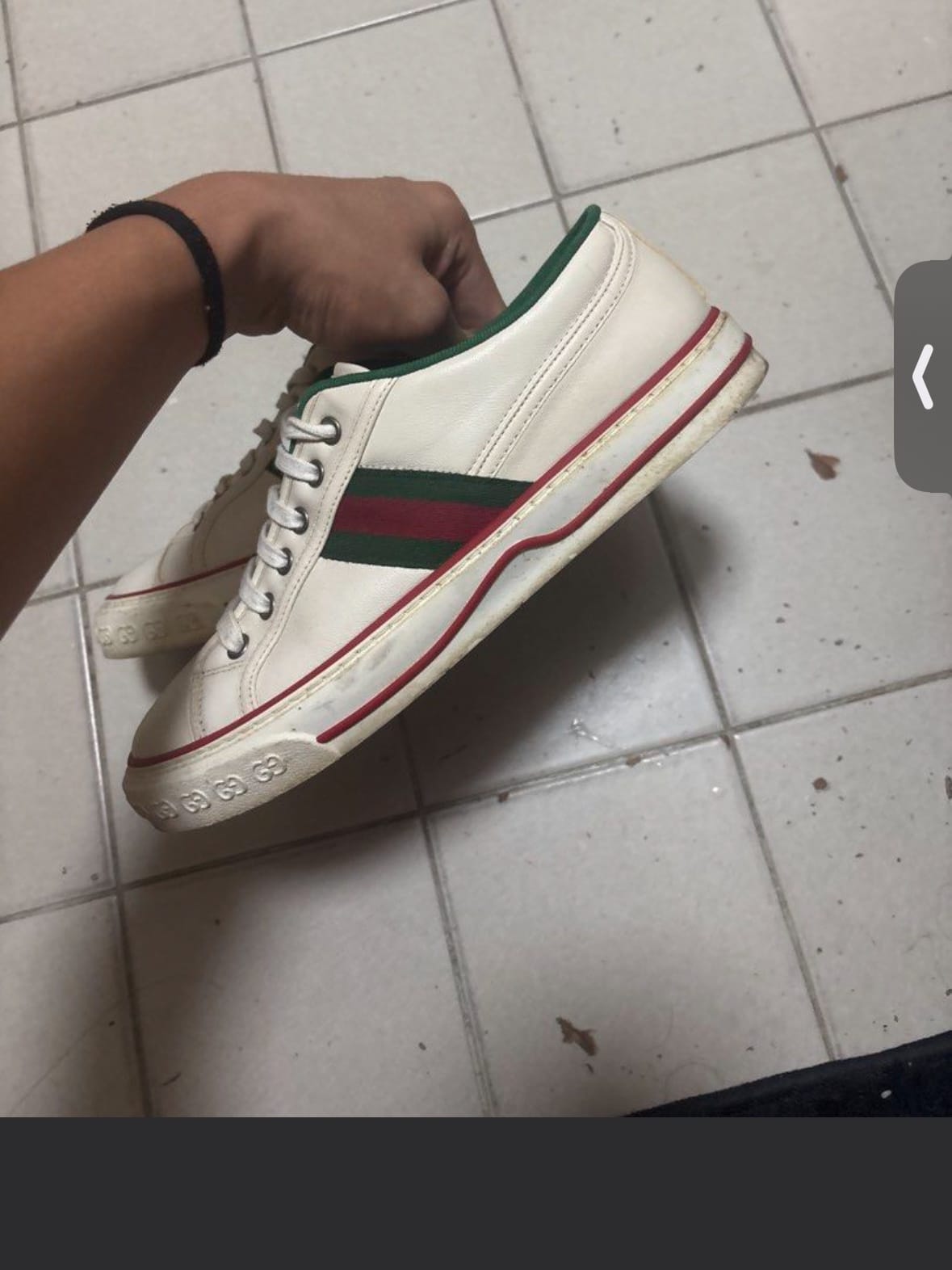 Gucci Ace Inspired White Sneakers - Photo 2