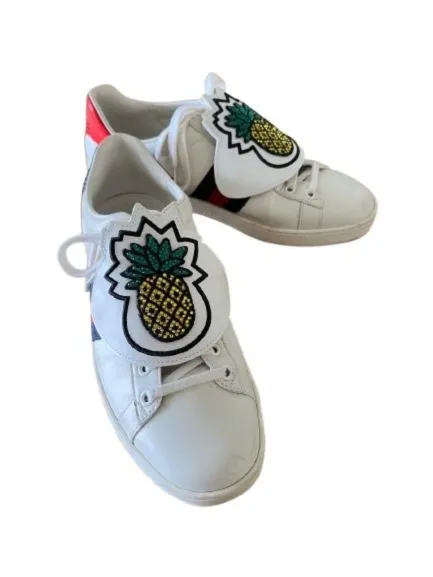 Gucci Gucci Ace Sneakers with Playful Pineapple Patches - Photo 3