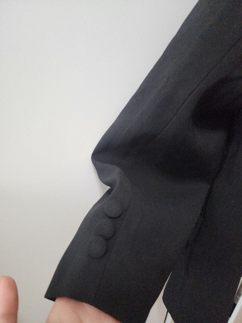 SOEURS BNWT Chic Black Blazer w/ Faux Vest - Photo 3