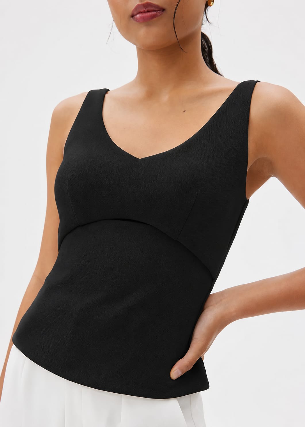 Love Bonito BraFree Natalia Scoop Neck Fitted Top