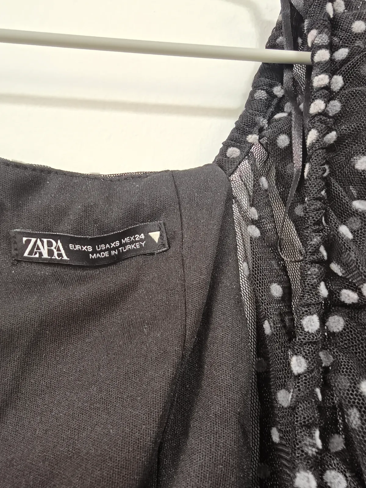 Zara Zara Polka Dot Mesh Dress - Photo 5