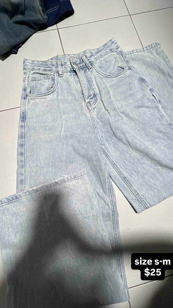 Light Wash Denim Long Jeans
