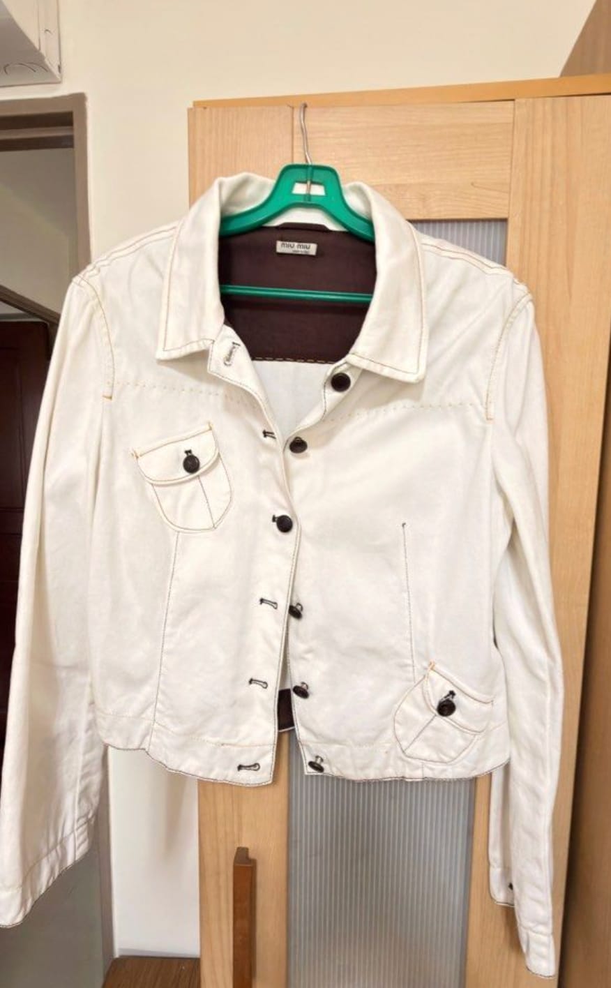 Chic Miu Miu White Denim Jacket