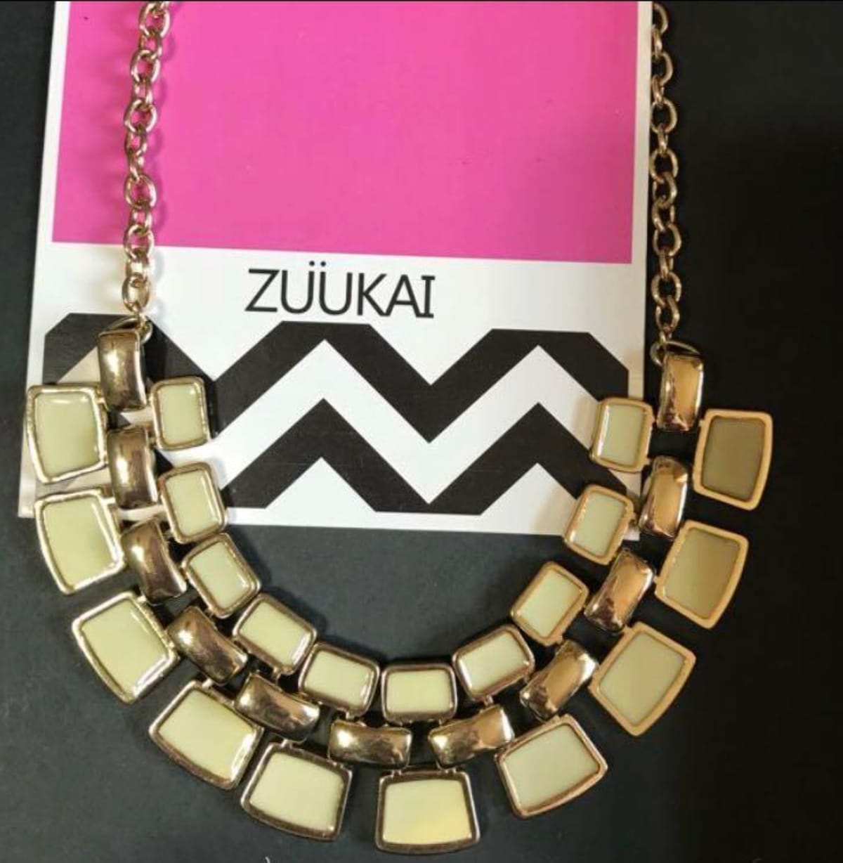Chic Gold-Tone Geometric Necklace