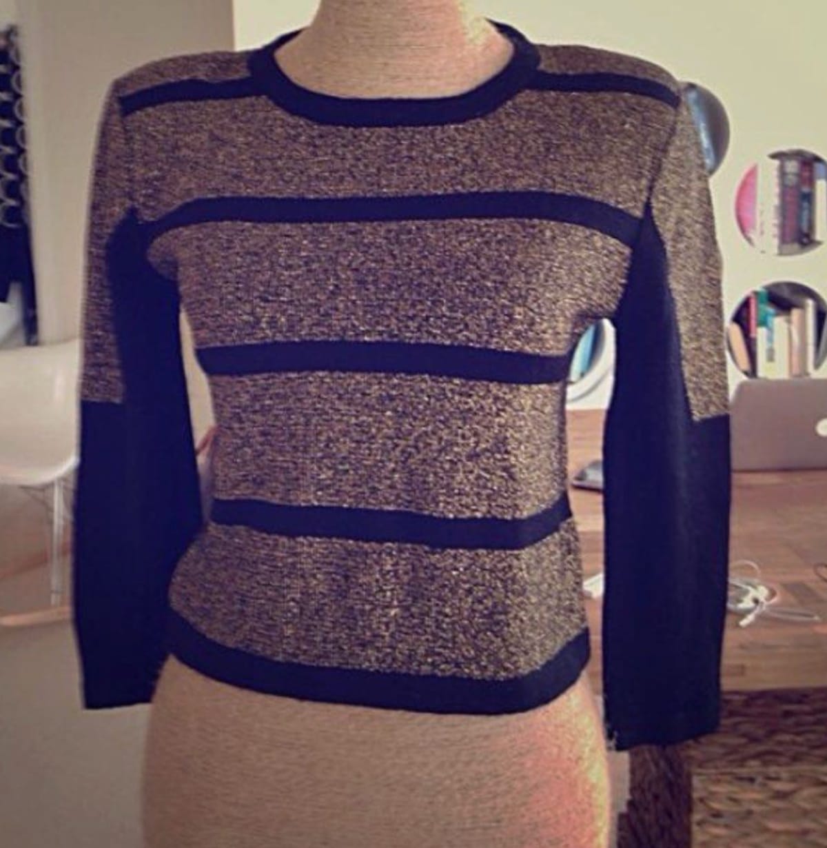 Topshop retro glam thin knit top