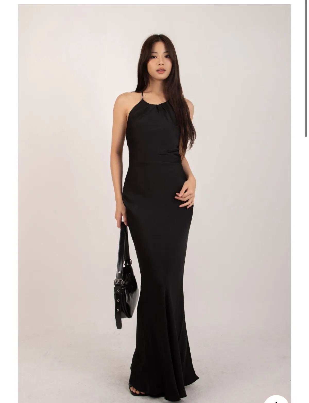 Elegant Black Halter Maxi Dress
