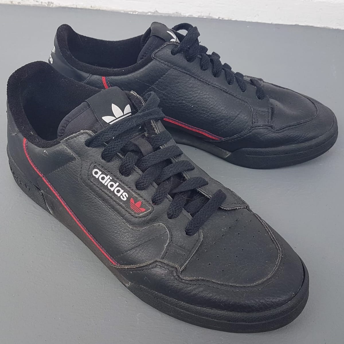 Adidas Adidas Originals Continental 80 Sneakers, Cosmopolitan, Black Shoes, Red Accents, US 8.5, UK 8, EU 42, JP 265, Sleek Design, Urban Style, Streetwise, Sophistication, Cult Street Fashion, Roadster, Pop Culture, Timeless Appeal, Active Lifestyle - Photo 5