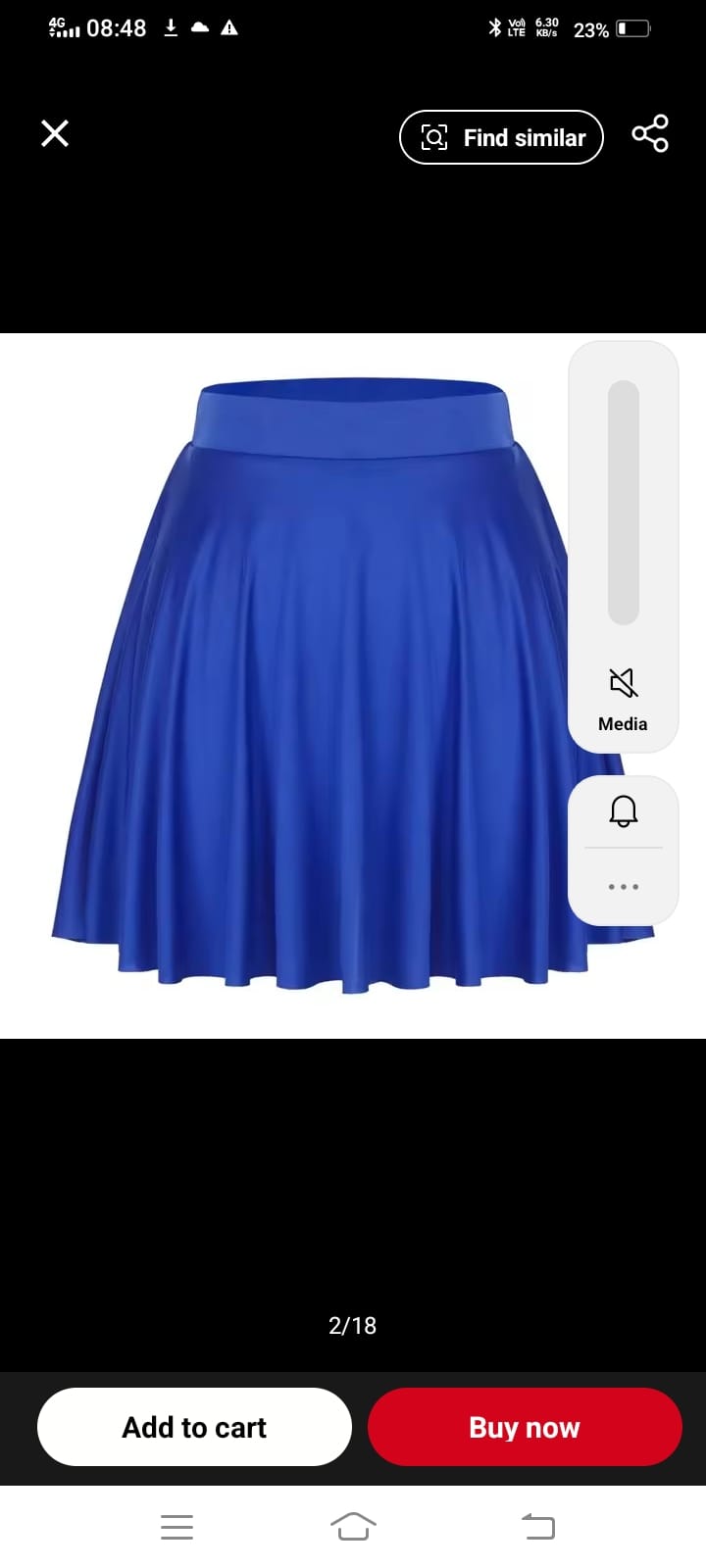 Vibrant Blue Skater Skirt