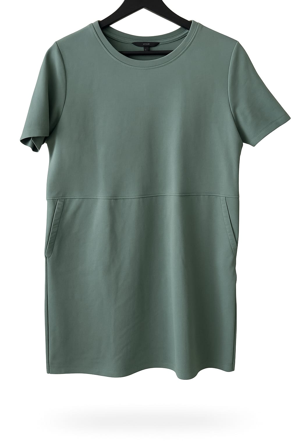 Zara ZARA Turquoise/Peacock Blue Shift Dress With Pockets (M) - Photo 2