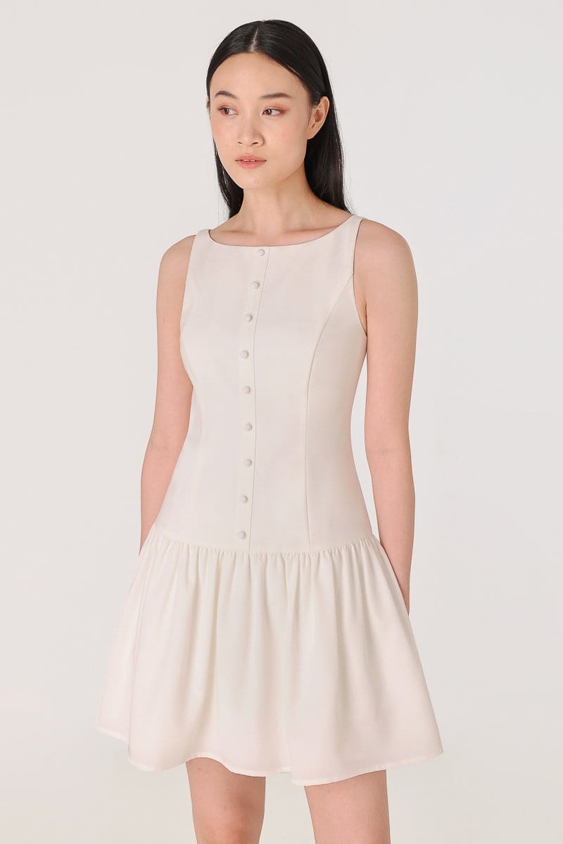 Lovet Amora Padded Low Waist Button Skorts Dress