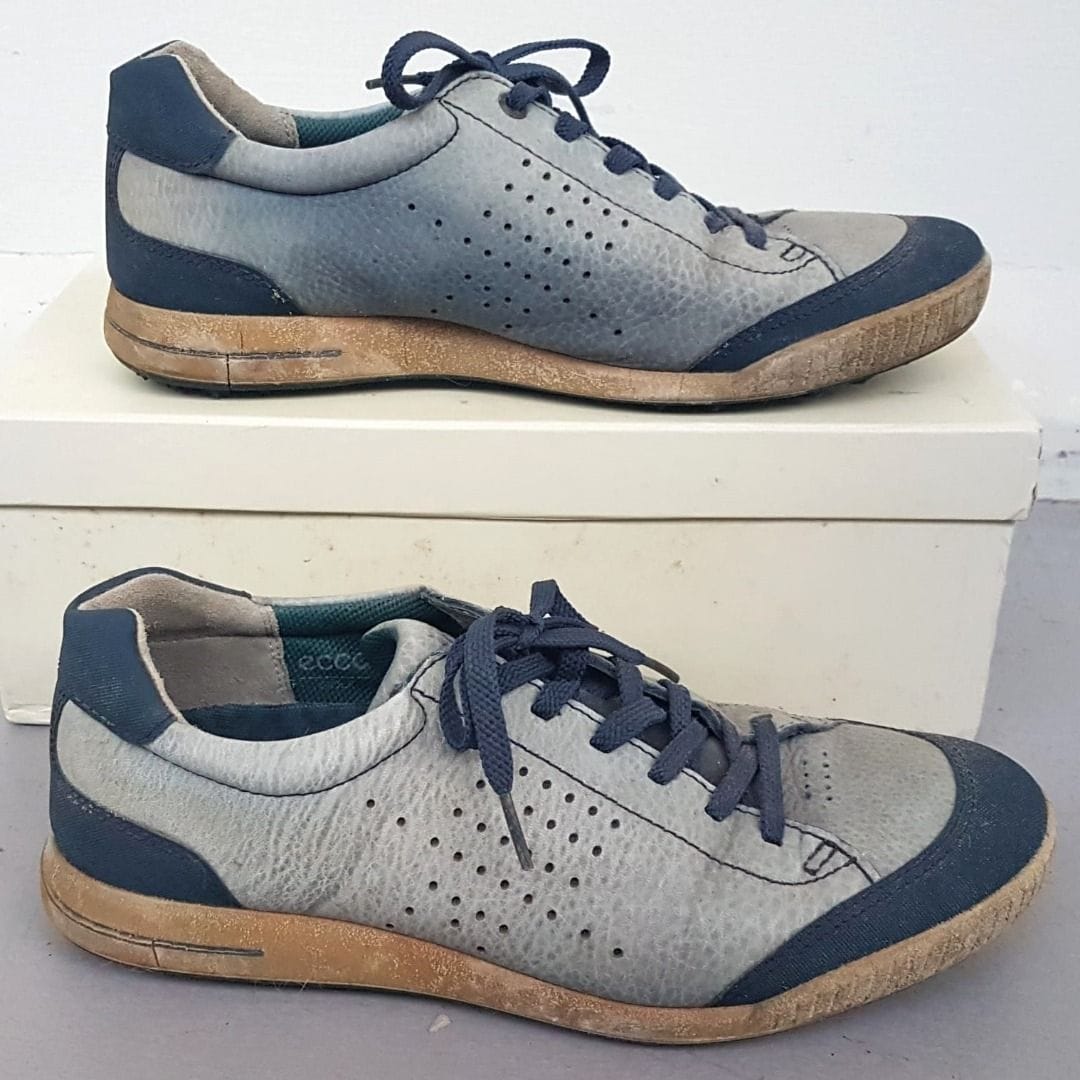 ECCO Blue & Gray Casual Sneakers - Size EU 42