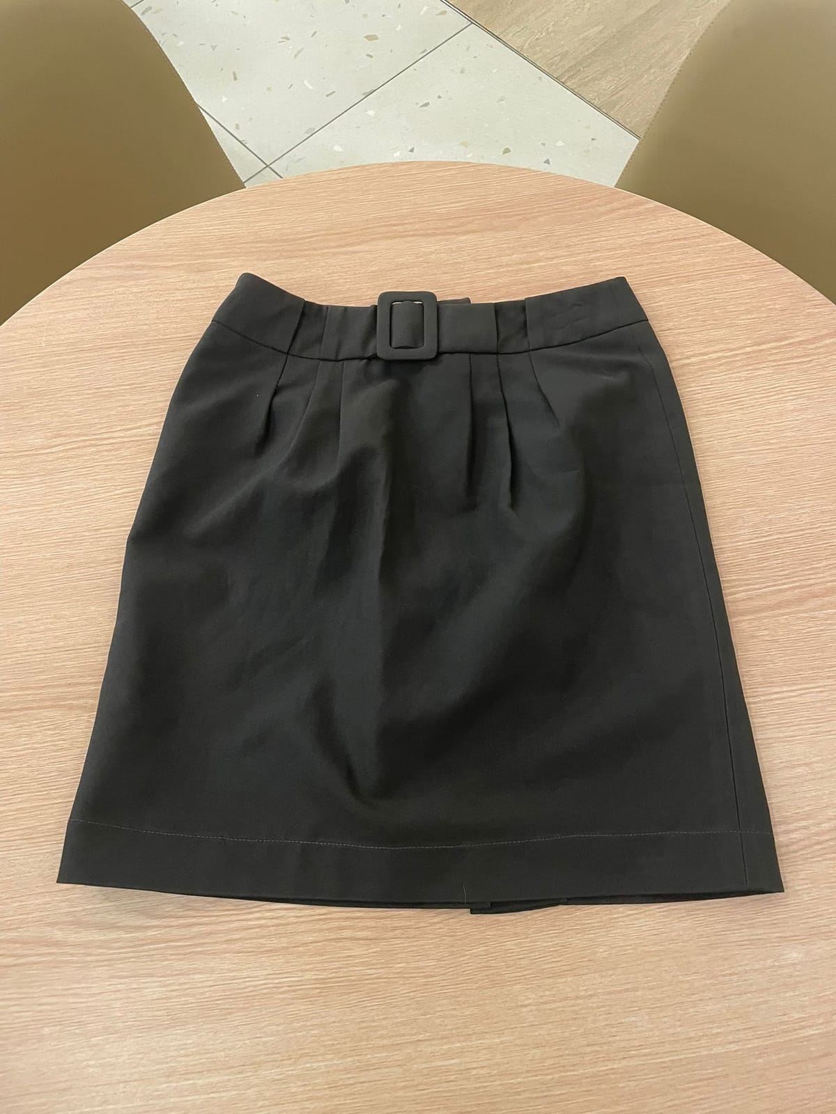 Chic Black Mini Skirt with Belt