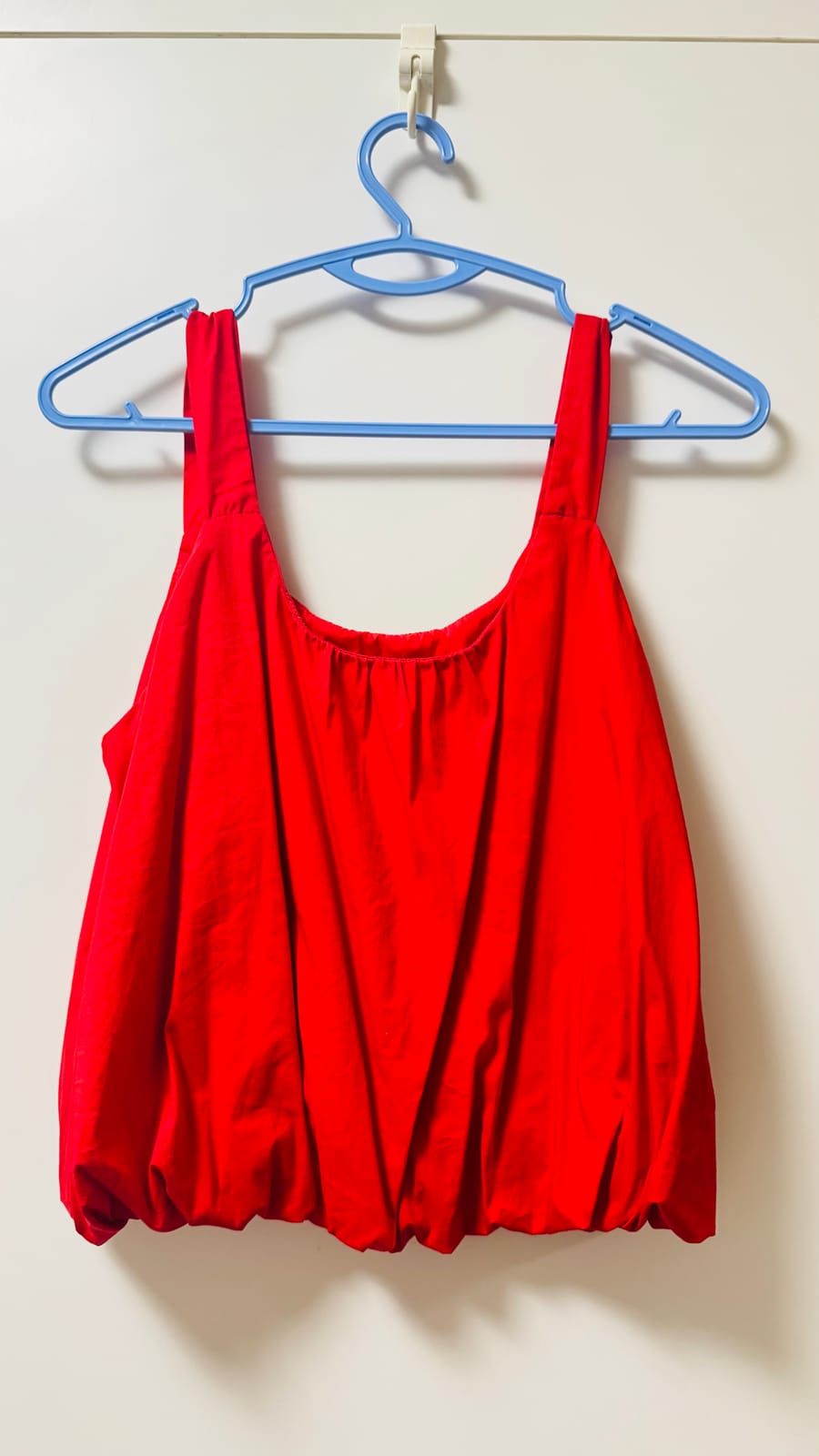 TRT Comfy Red Bubble Sleeveless Top