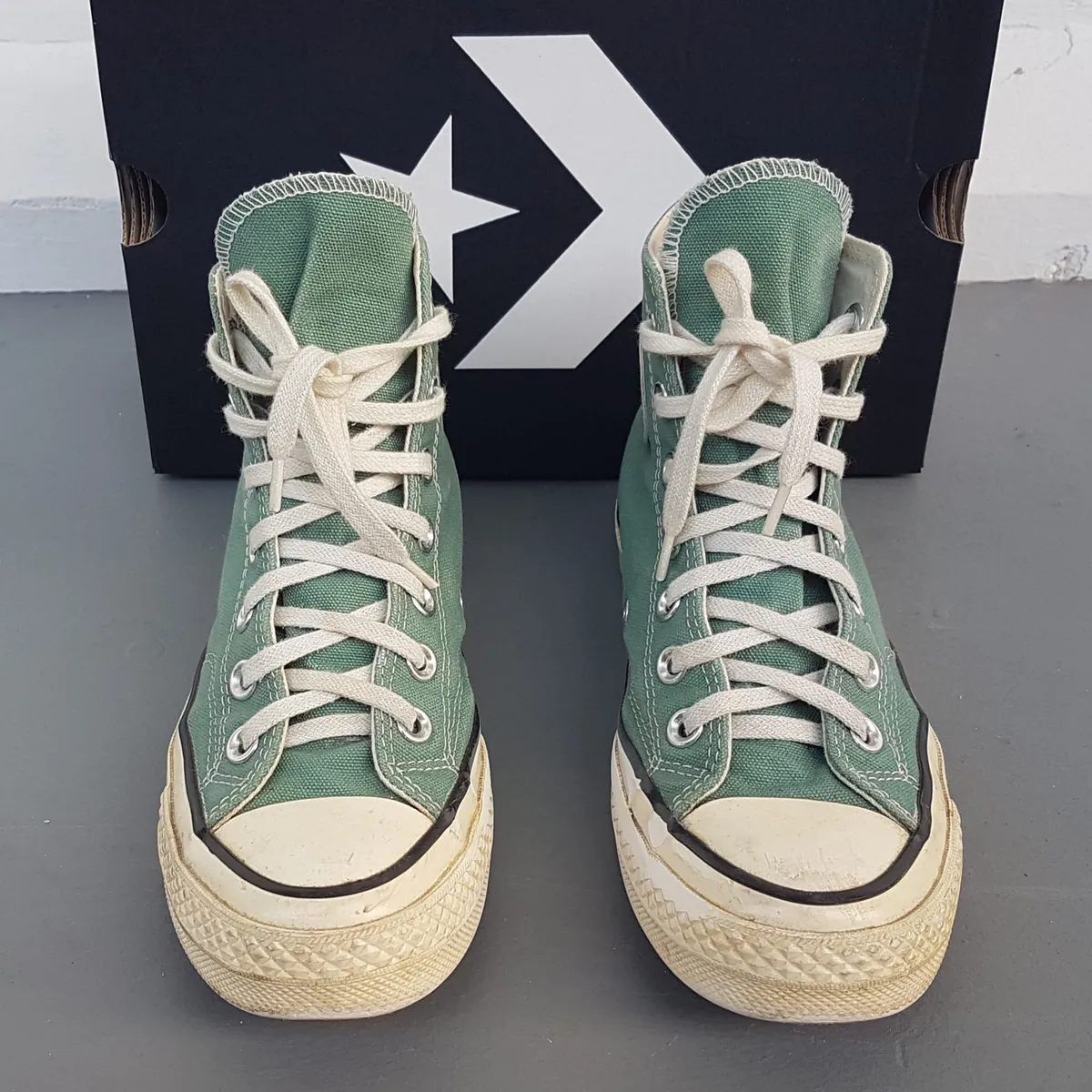 Converse Original Converse Chuck Taylor High Top Sneakers, Chuck Hi Admiral Elm Model, US 6, UK 4, EUR 36.5, CM 23, Retro Canvas Shoes, Green Colorway, Cushioned Insole, Timeless Appeal, Urban Style, Cosmopolitan, Pop Culture, Roadster, Cult Street Fashion - Photo 2