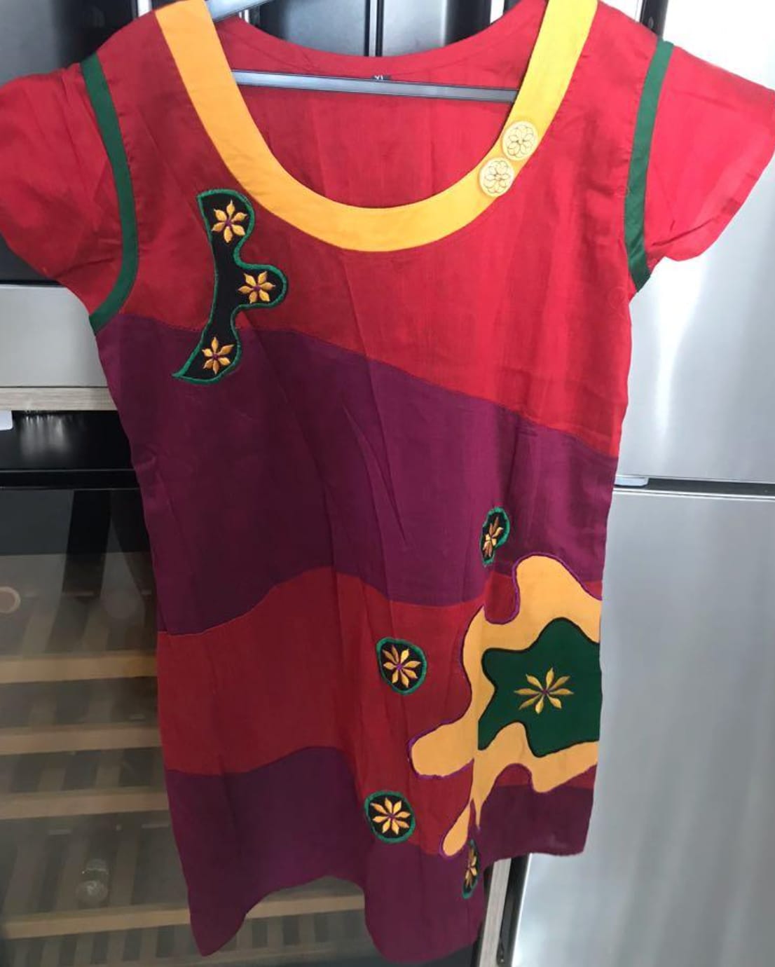 Vibrant Multicolour Embroidered Dress