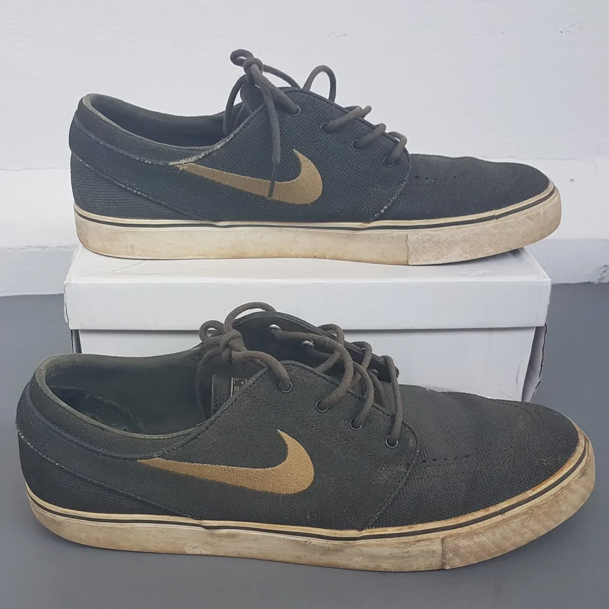 Nike Nike SB Stefan Janoski Sequoia, Filbert-White Sneakers, US 12, UK 11, EUR 46, CM 30, Canvas Shoes, Filbert Accents on Swoosh, Tongue Tab, Zoom Air Cushioning, Nike Skateboarding & Co., Pop Culture, Skate, Surf, Stunt, Streetwise, Everyday Shoes - Photo 3