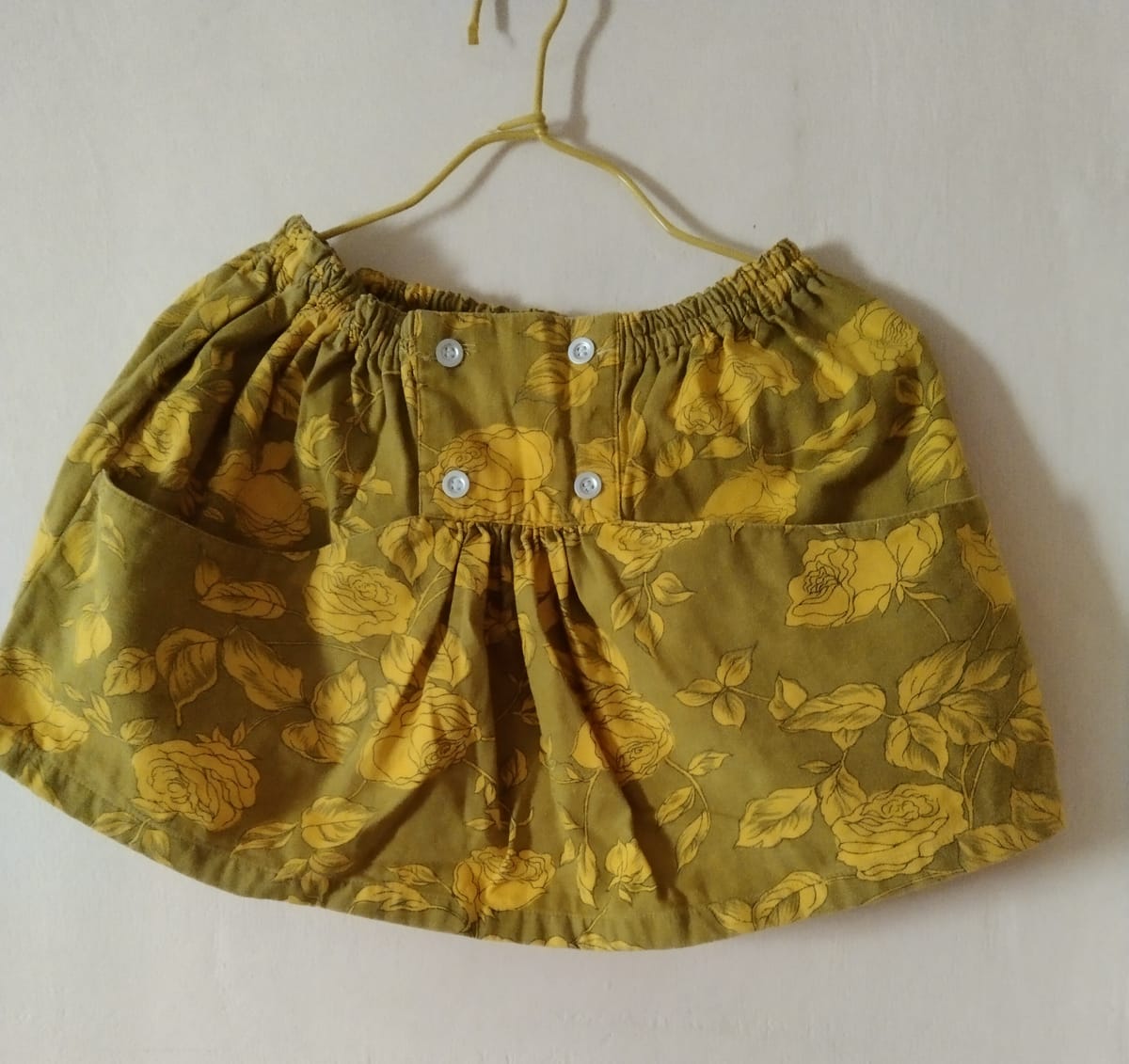 Floral Yellow Skater Skirt