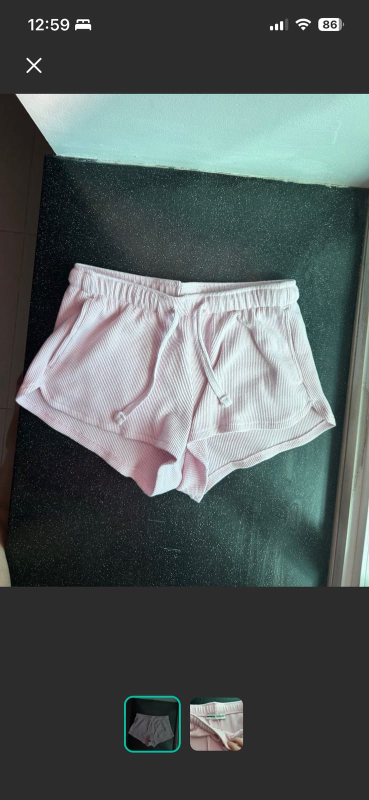 Bershka Pink Waffle Sweat Shorts - XS, Brand New 🩷