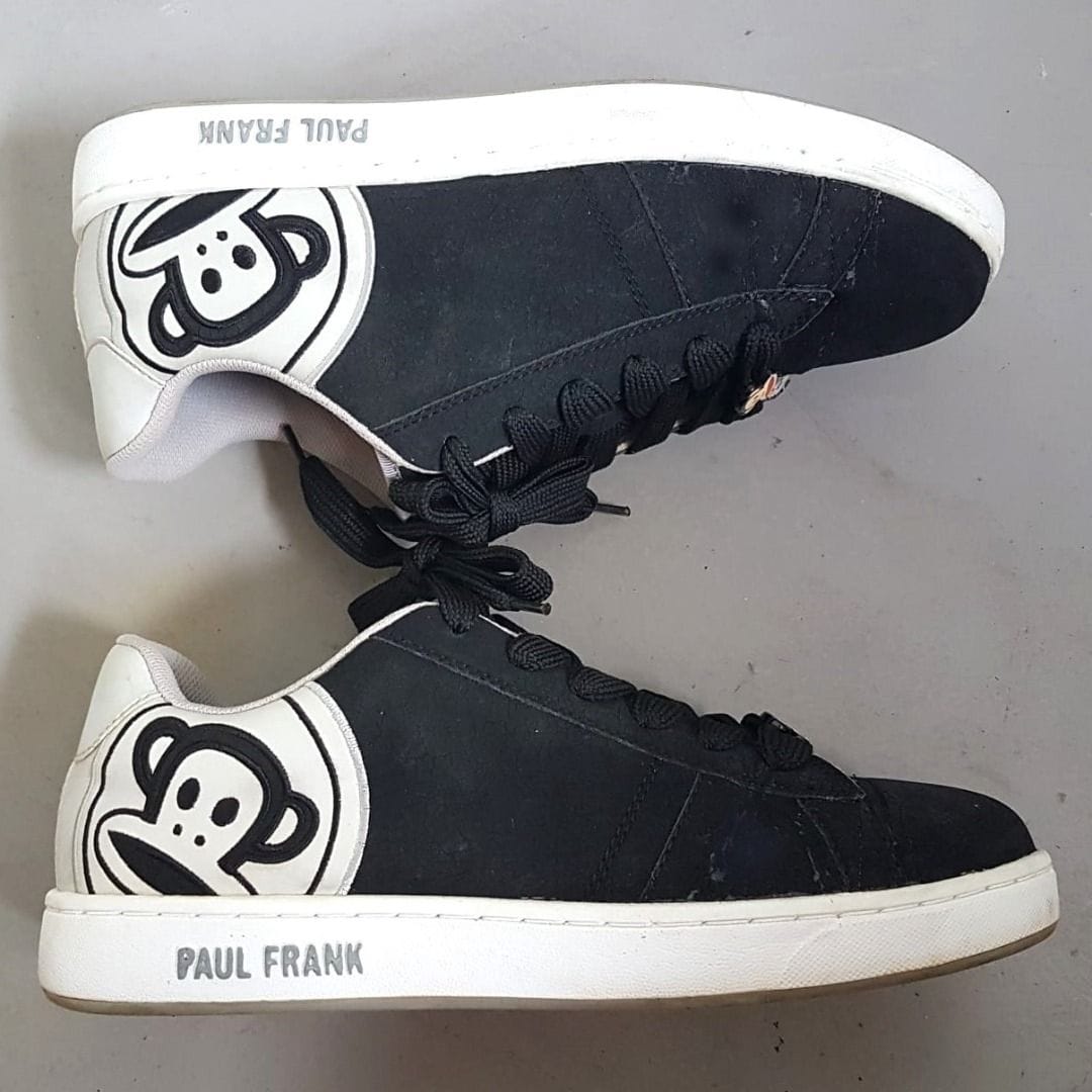 Paul Frank Original PAUL FRANK Designer Sneakers, Cool Black Gray Shoes, Cosmopolitan, Continental, US 10, UK 9, EU 44, JP 270, Trendy MONKEY Logo, Sleek Model, Sophistication, Timeless Appeal, Streetwise, Pop Culture, Hip Hop, Rock Star, Cult Street Fashion - Photo 10