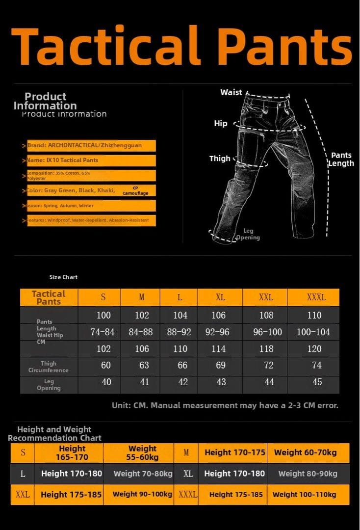 iX10 Tactical Cargo Pants - Water Repellent, Multi-Pocket - Photo 9