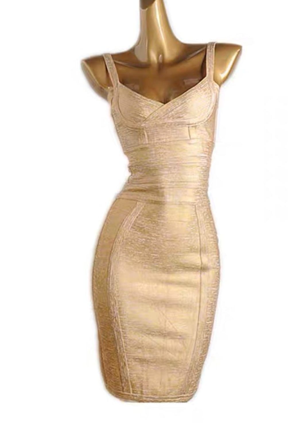 Chic Beige Bodycon Dress