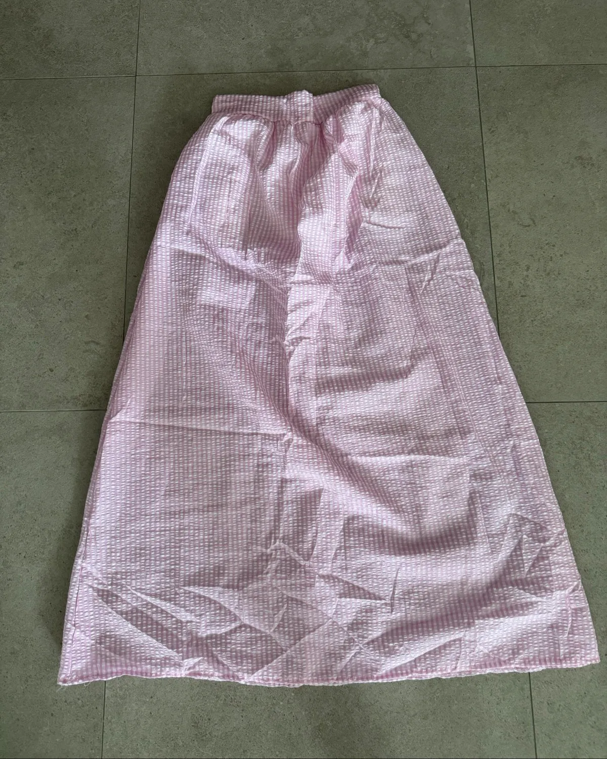 Pink Gingham Maxi Skirt
