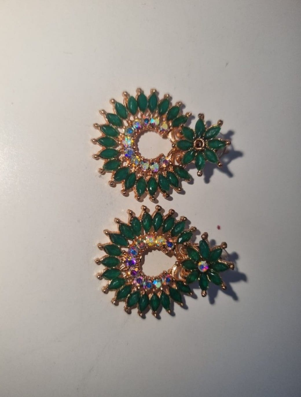 Green Gemstone Earrings - Classy vibes