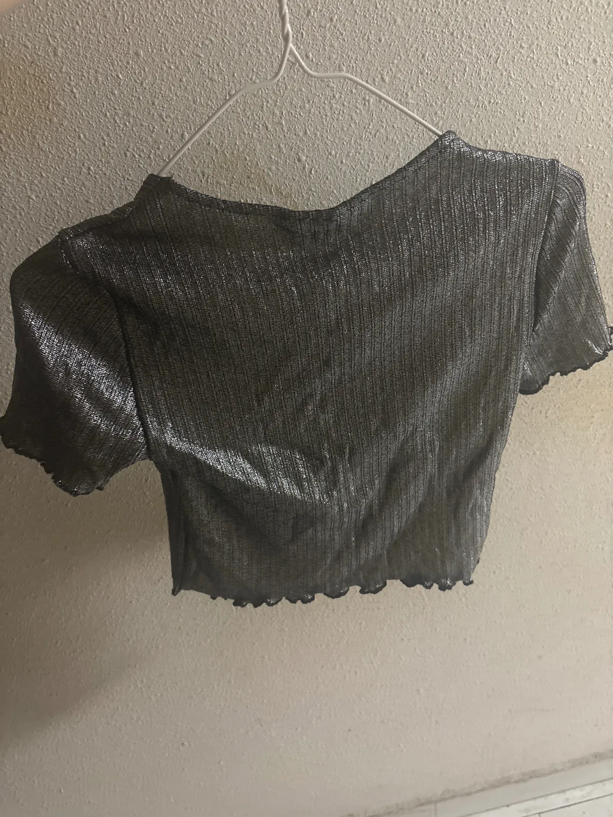 Topshop Topshop Glitter / Silver / Shimmery Crop Top BNWT - Photo 2