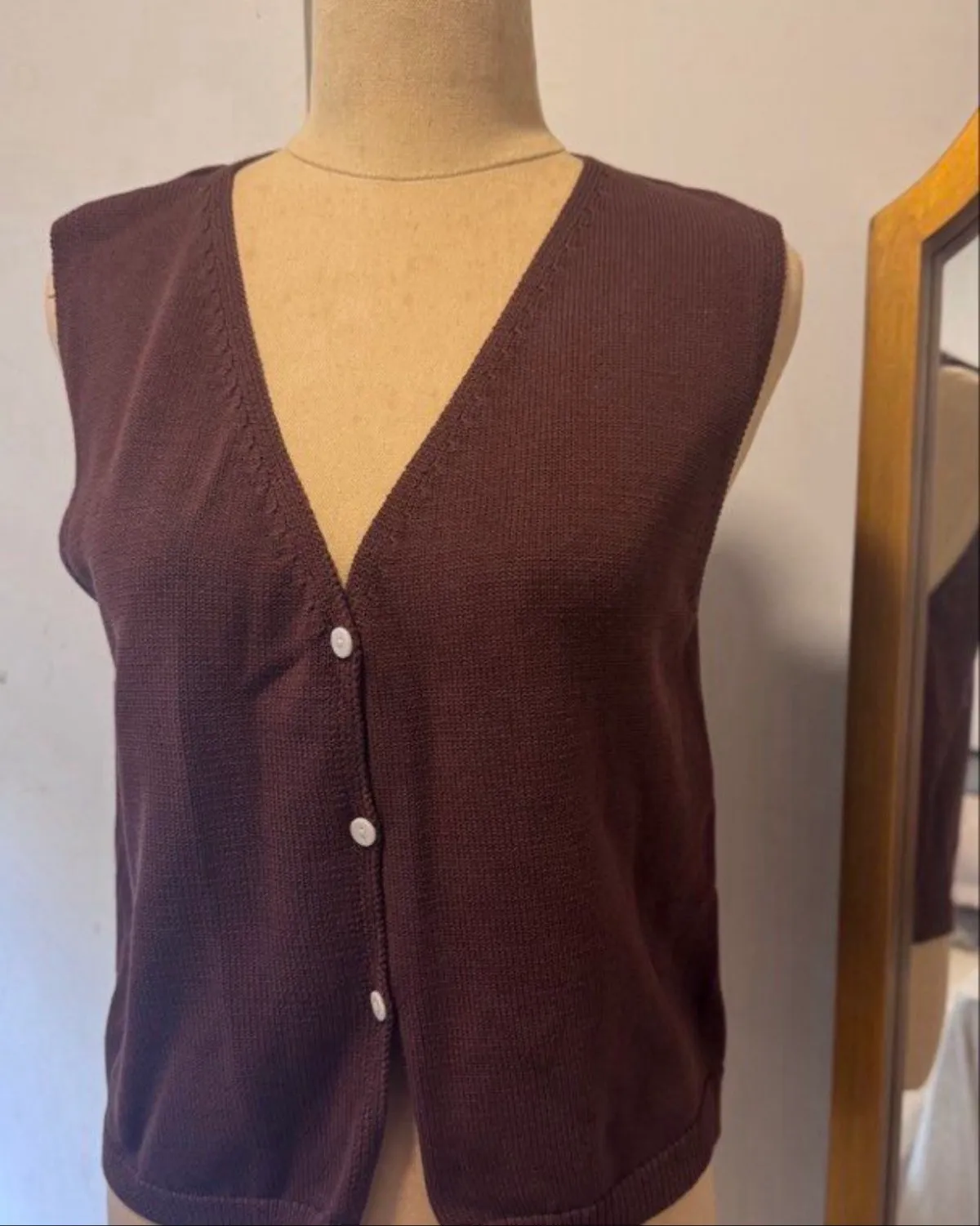 Classic Chocolate Knit Vest