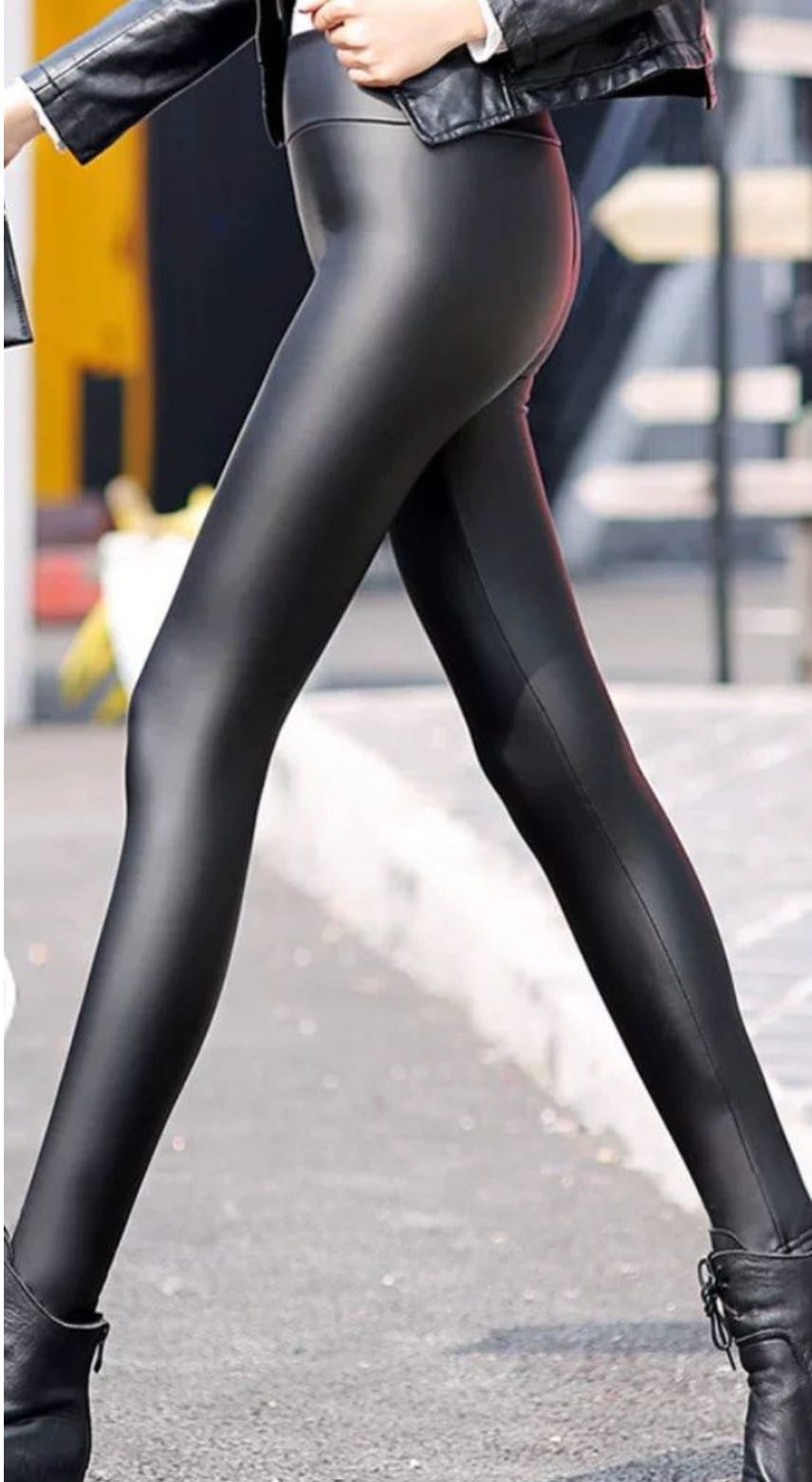 Sleek Faux Leather Leggings