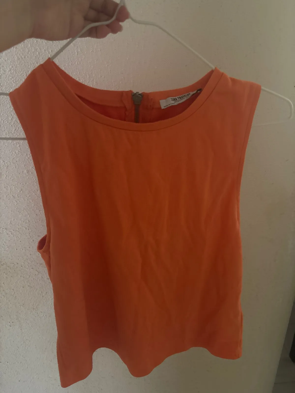 Zara Zara Orange Suede Top