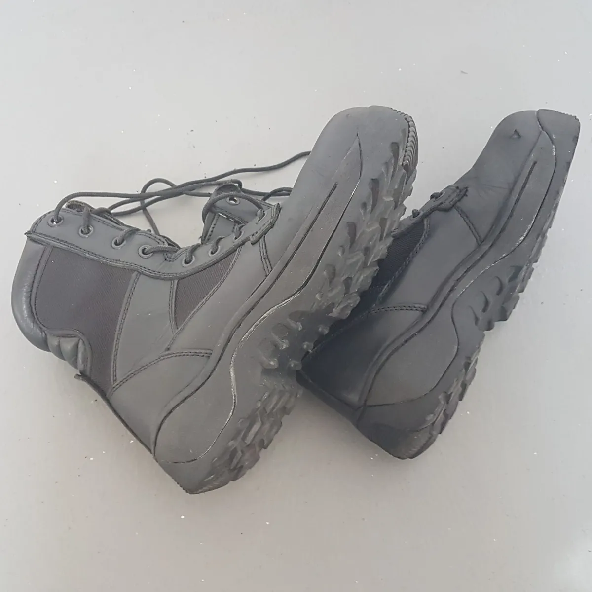Frontier Original Frontier Combat Boots, Cool 8 inches High, US 10.5, EU 43.5, Black Leather Shoes, Side Zipper, Retro Boots, Vintage Tactical Boots, Cosmopolitan, Durable Design, High Performance, Foot Protection, Safety Shoes, All Terrains, Adventures - Photo 3