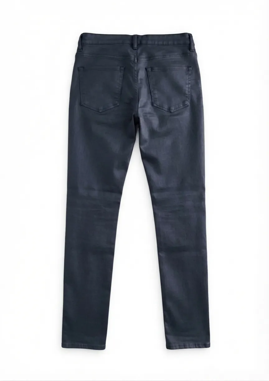 Mango Mango Women Navy Blue Slim Fit Long Pants Trousers Bottom (Size 34) - Photo 2