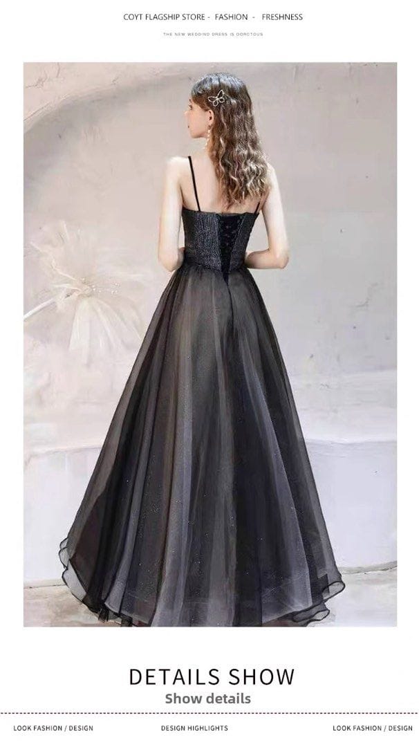 Dinner Dress, Simple and Elegant, Slimming, Black, Women's Style - Photo 3