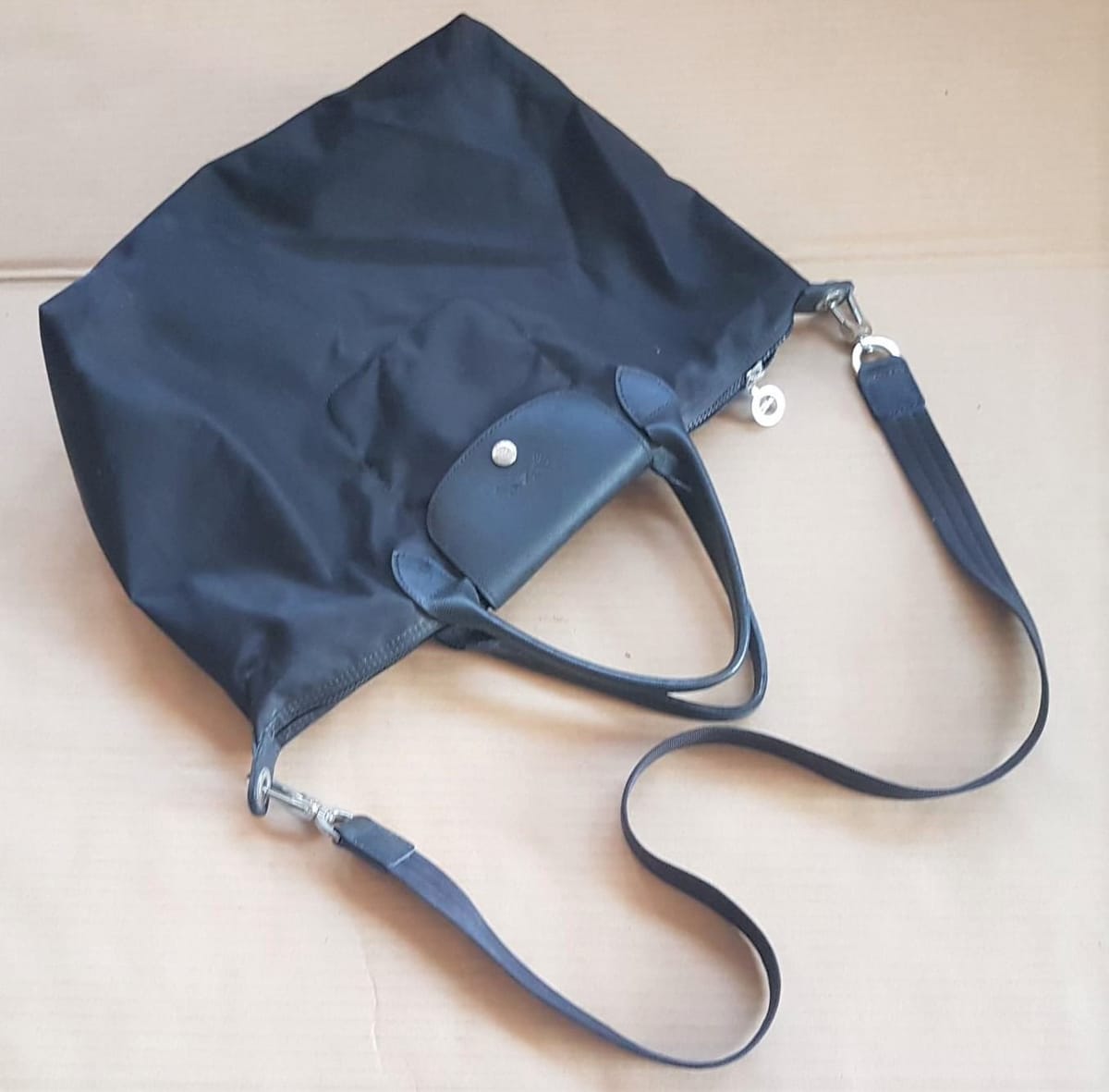 Original Long Champ Tote Bag, Paris, France, Haute Couture, Cosmopolitan, Modele Depose, Luxury Blue Leather Longchamp, LE PLIAGE CITY, Designer Handbag, Sleek Model, Timeless Appeal, Urban Style, Pop Culture, Cult Street Fashion, Your Everyday Bag,