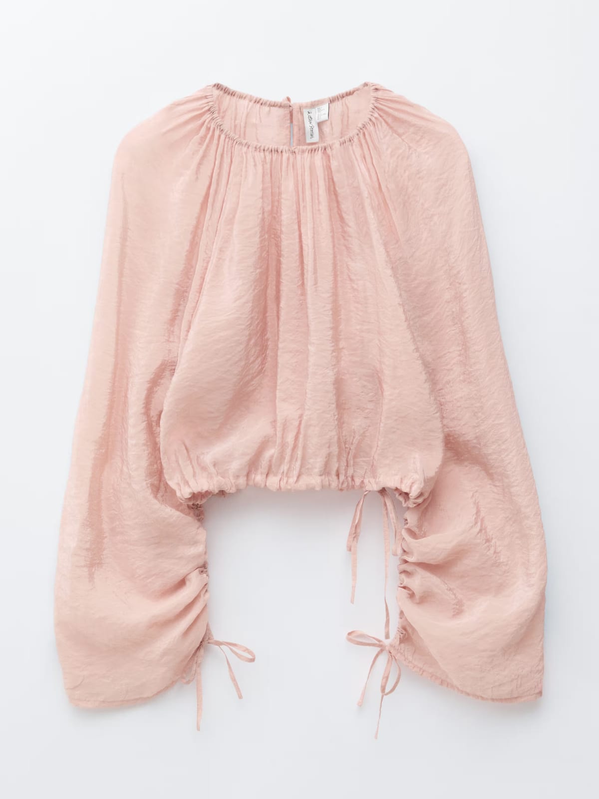 & Other Stories - Pink Sheer Crop Top