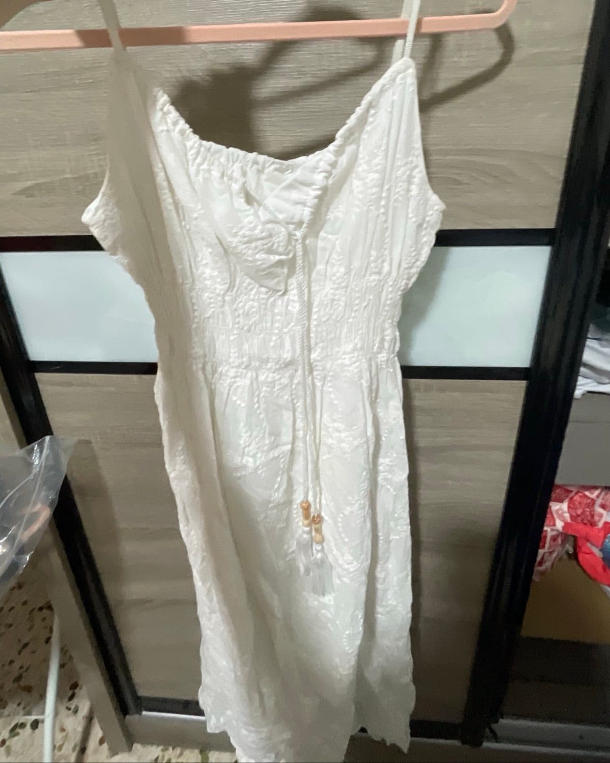 taobao Chic White Boho Midi Dress