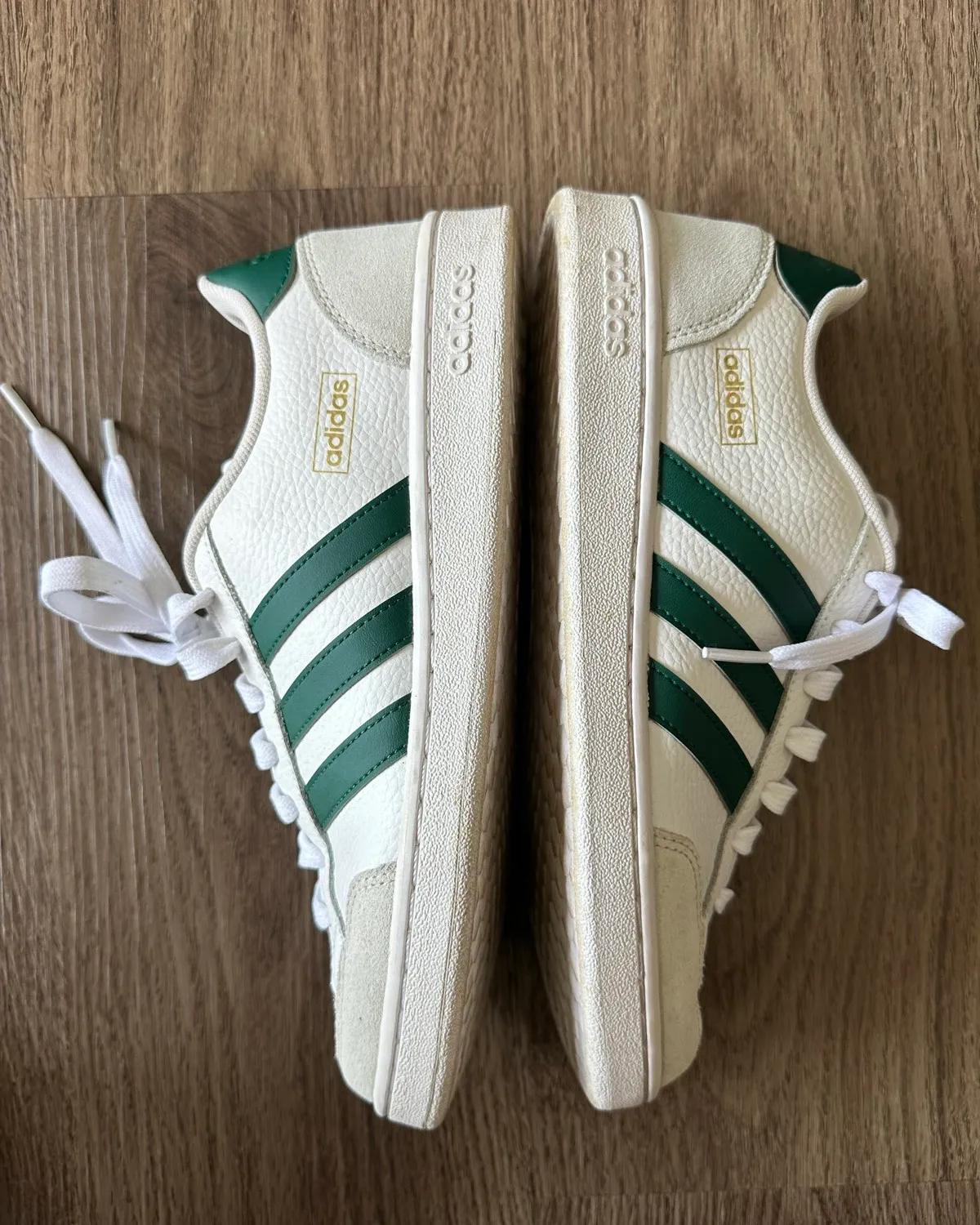 Adidas Classic Adidas White & Green Sneakers - Photo 4