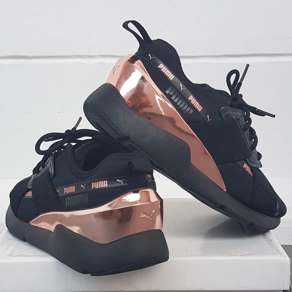 Puma Original Puma Women's Muse X-2 Metallic Sneakers, US 7.5, UK 5, EUR 38, CM 24, Black Shoes, Rose Gold Colorway, Distinctive ballet Inspired feminine Contrasts, Cosmopolitan, Urban Style, Pop Culture, Sophistication, Cult Street Fashion, Everyday Shoes - Photo 5