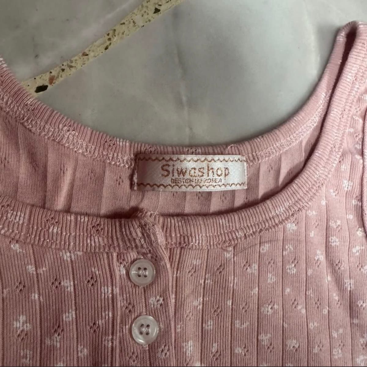 Siwashop Cute Y2K Pink Floral Tank Top 🌸 - Photo 3