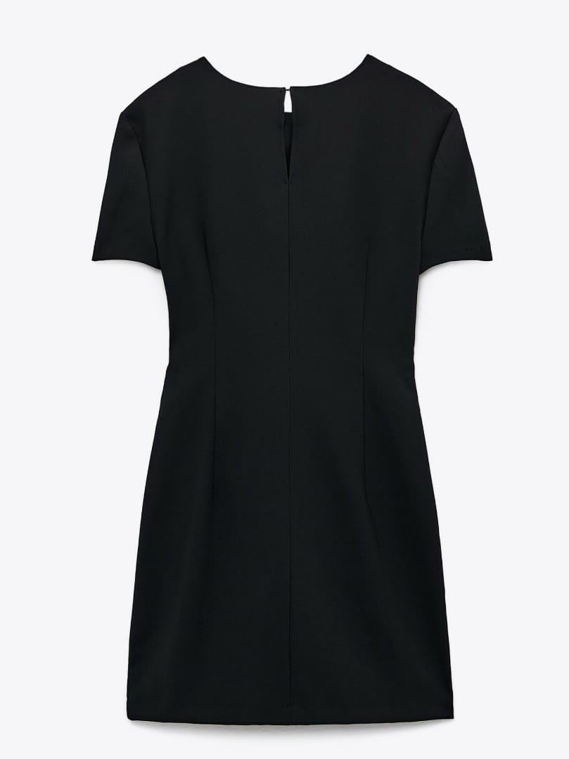 Zara ZARA Black Cut Out and Zip Detail Dress (M) - Photo 7