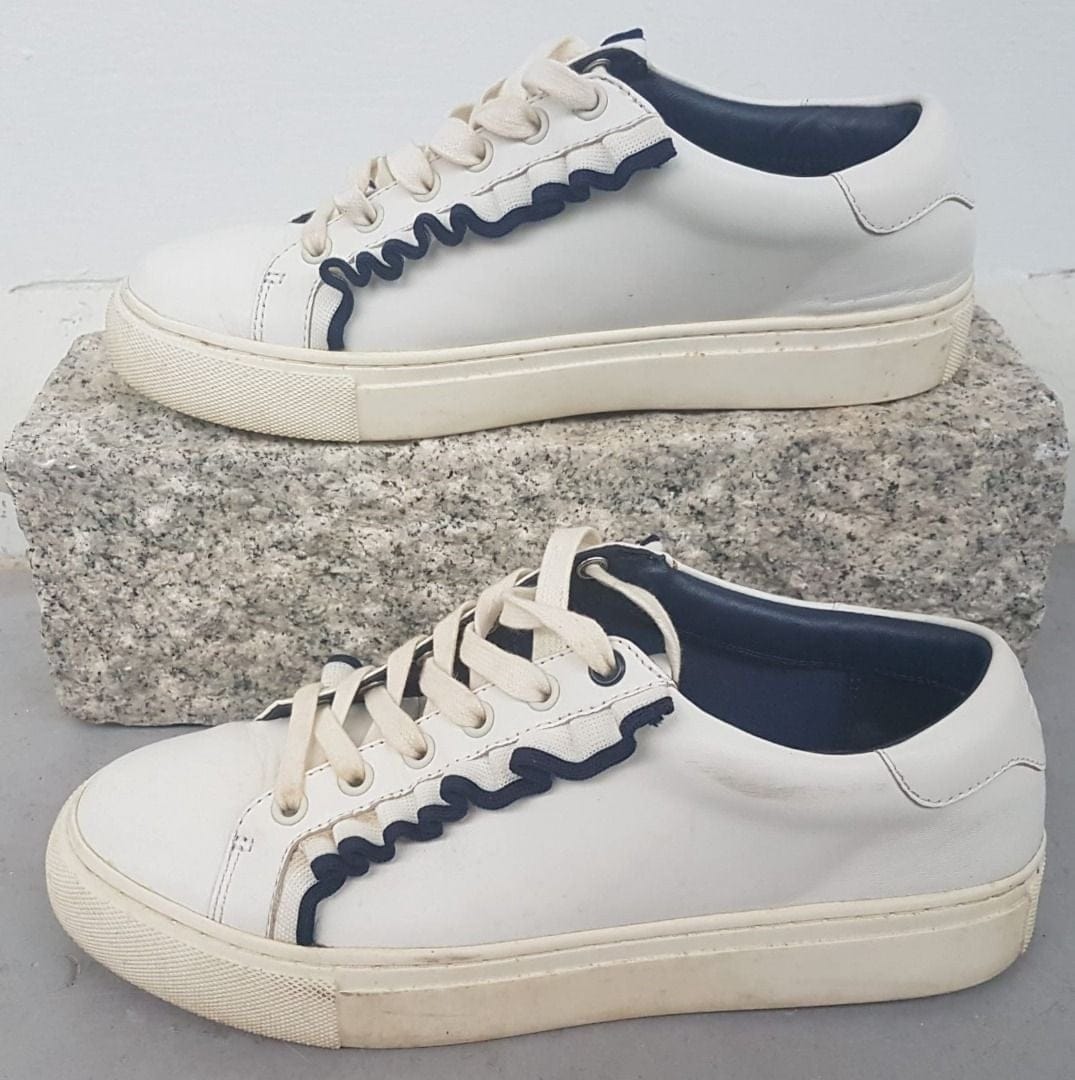 Tory Burch White Ruffle Sneakers - Luxe & Chill Vibes - Photo 2