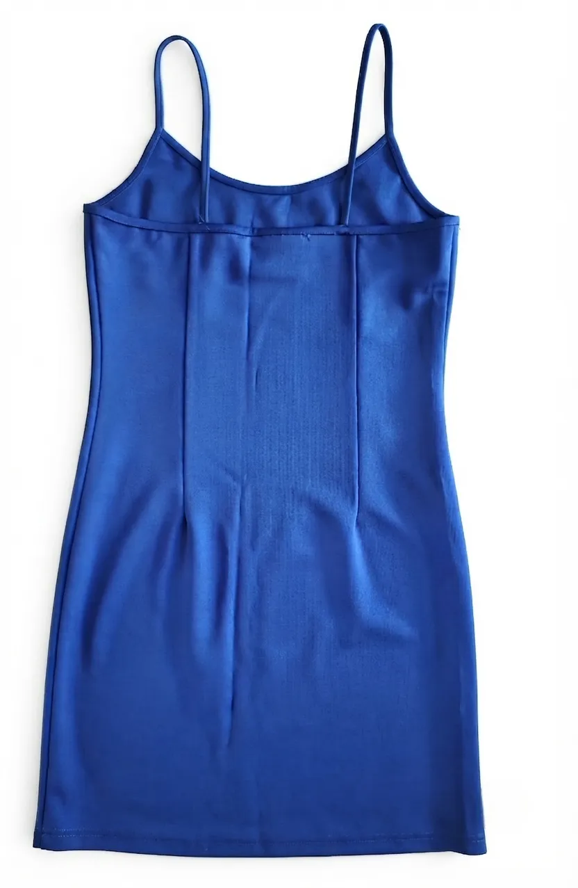 Moonriver Moonriver Royal Blue Women Spaghetti Strap Mini Dress (Size S) - Photo 2
