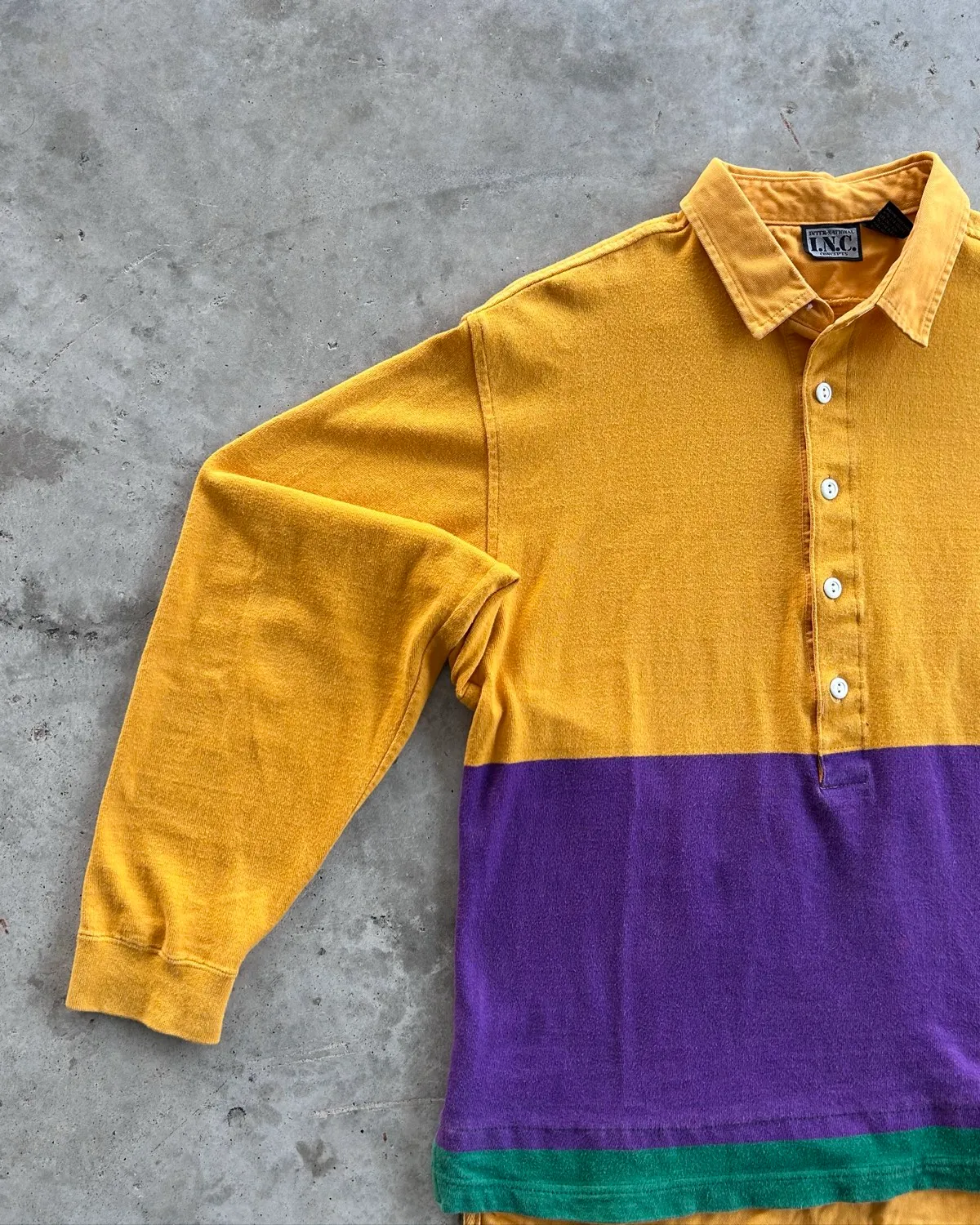 International concepts Retro Colourblock Rugby Polo Shirt - Photo 2