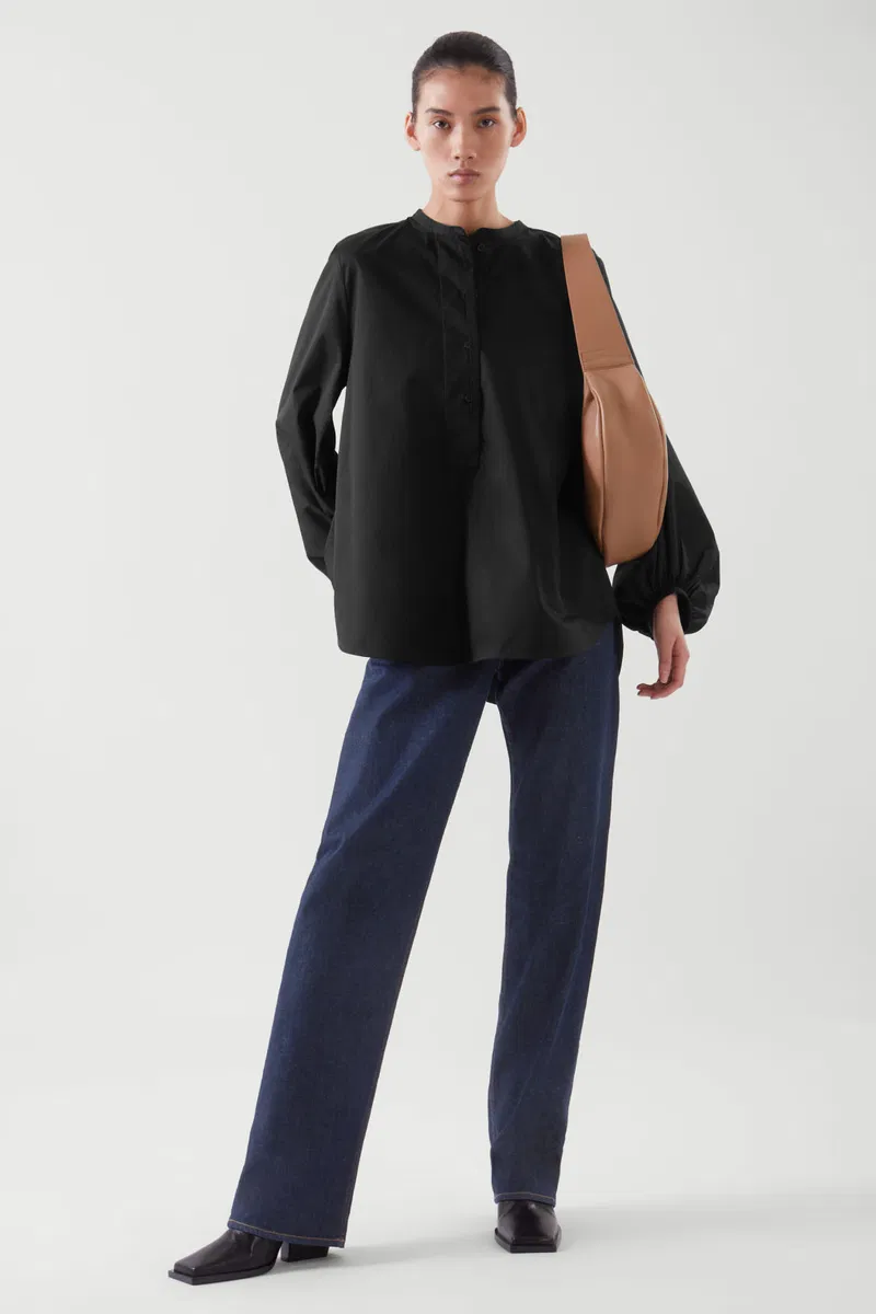 COS COS - Black Ballon Sleeve Blouse - Photo 2