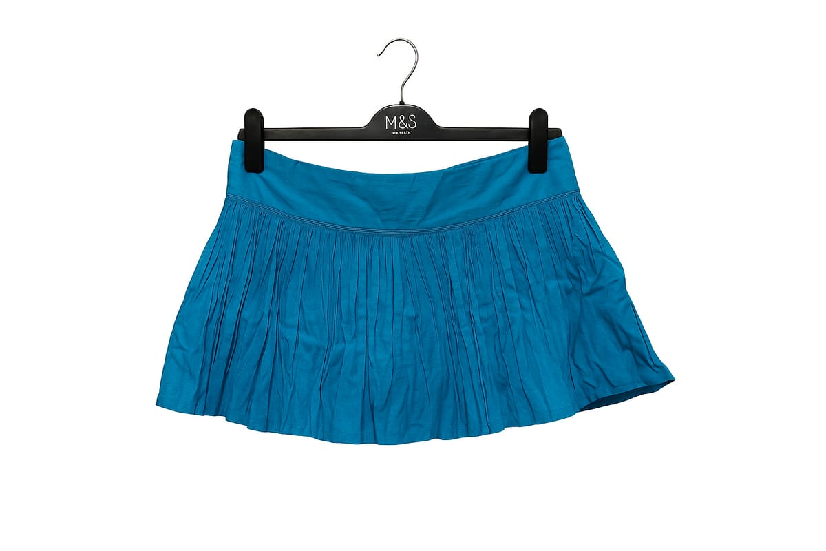 ZARA TRF/Trafaluc Turquoise Blue Pleated Mini Skirt (EUR 38 / US 6)