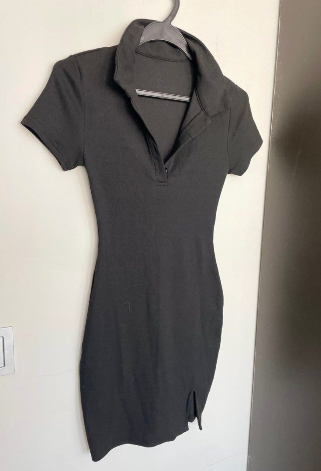 Chic Black Polo Dress