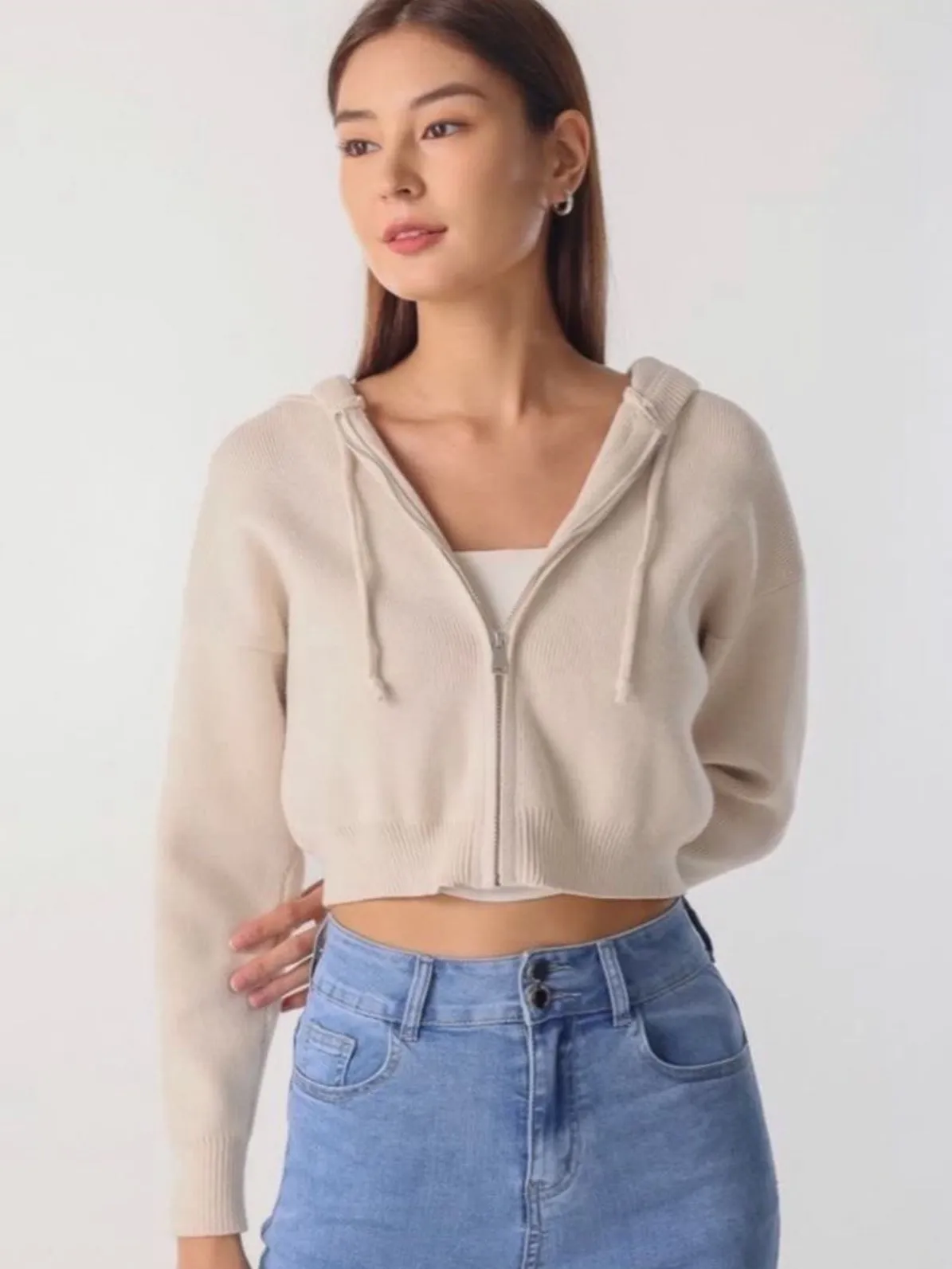 Lovet Lovet Ginny Knit Hoodie Biscotti S - Photo 2