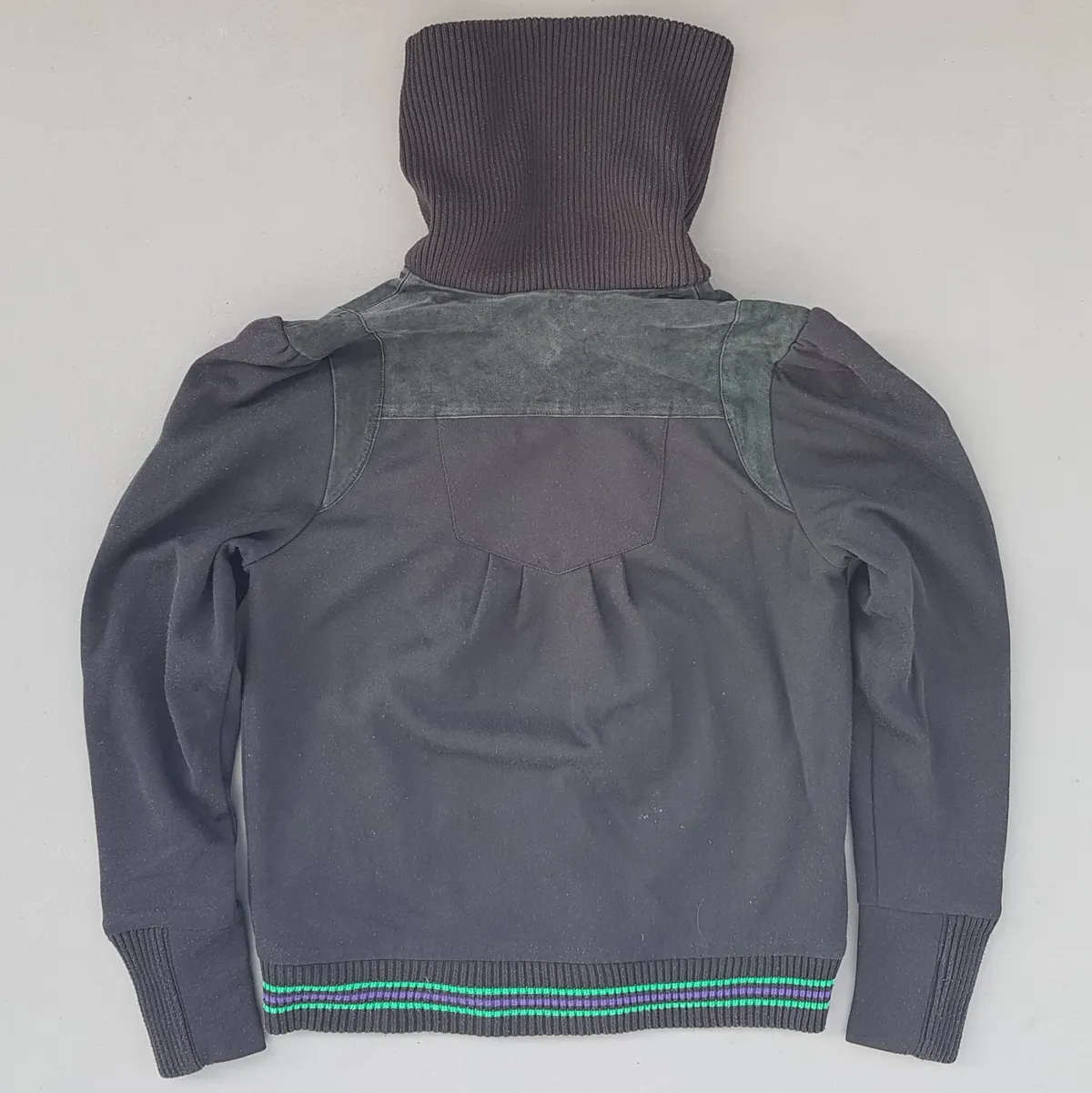 Adidas Retro Adidas Zipper Jacket, Adidas Sample Model, Cosmopolitan, Adidas Championship Edition on Centre Court since 1949, Heritage Black Tracksuit, High Collar, Vintage Coat, Sweatshirt, Outerwear, Sophistication, Pop Culture, Cult Street Fashion - Photo 3